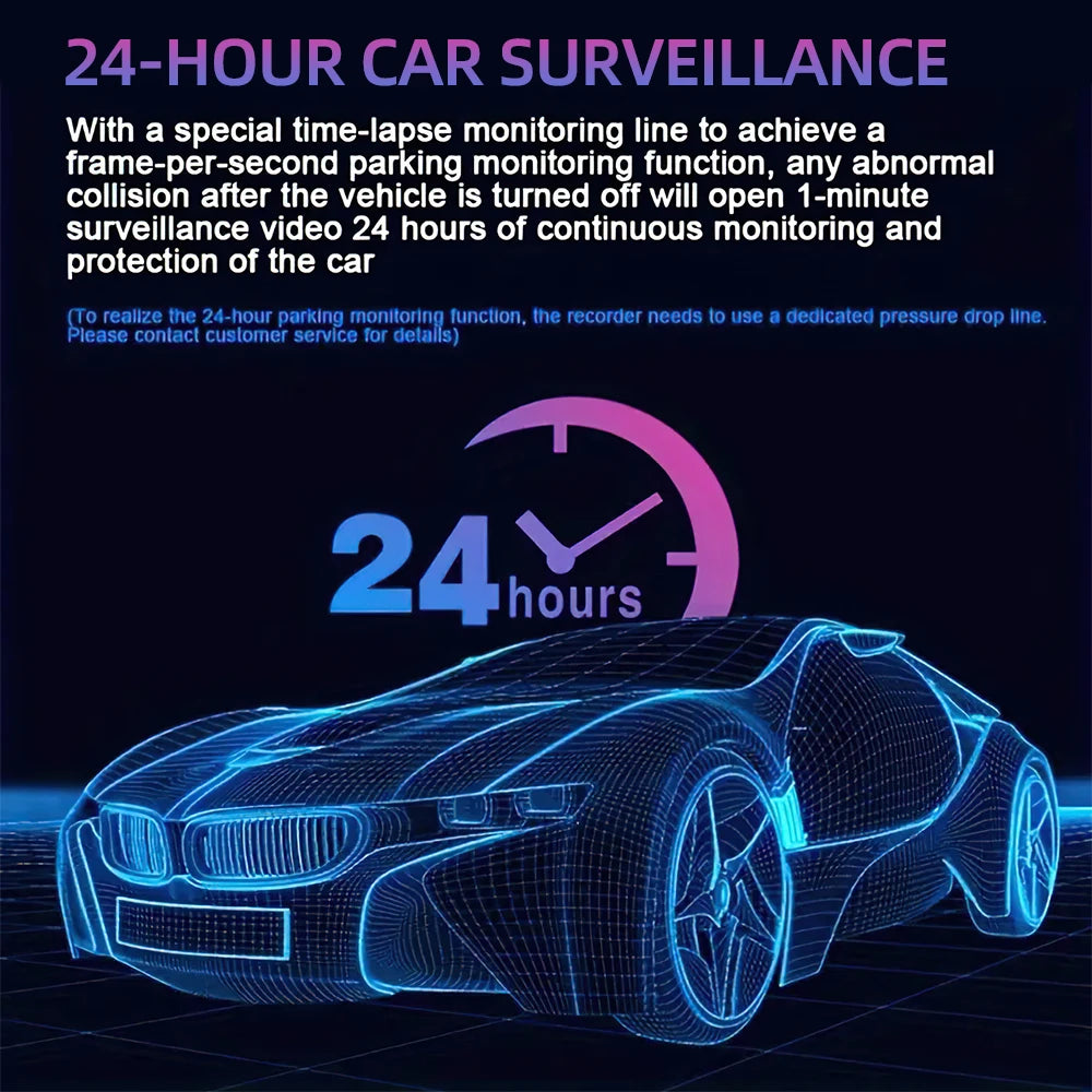 3 Camra Dash Cam for Cars Camera 1080P Car Dvr Vehicle Recorder Video Recorder Front and Rear Camera W/ IR Night Vision Dashcam