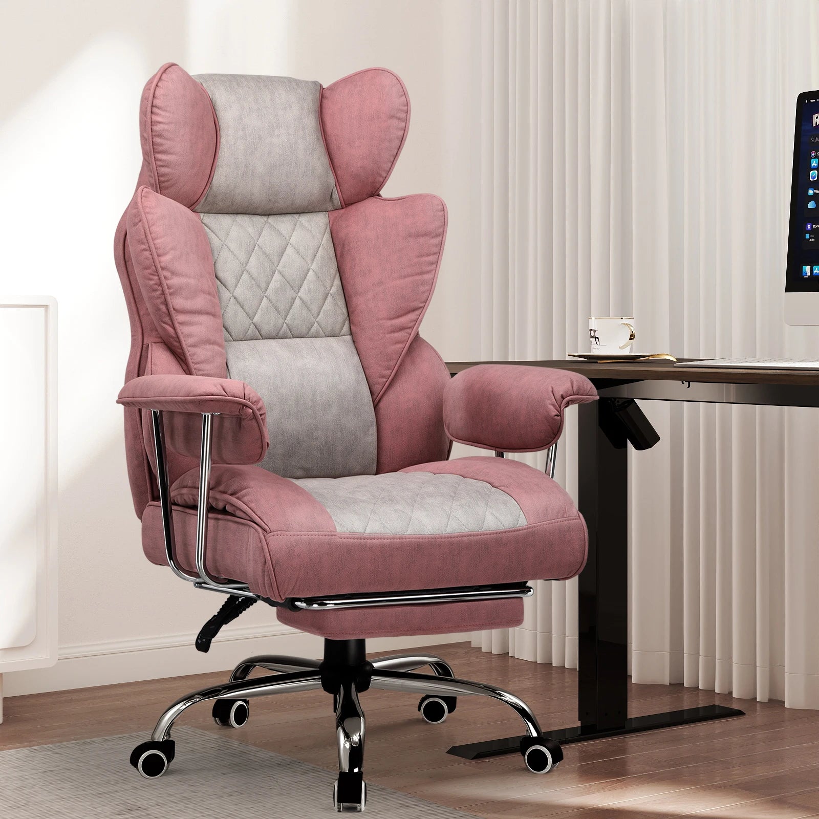 GTPLAYER Gaming Chair, Executive Office Desk Chair Ergonomic Computer Chair with Footrest Heavy Duty High Back Lumbar Support