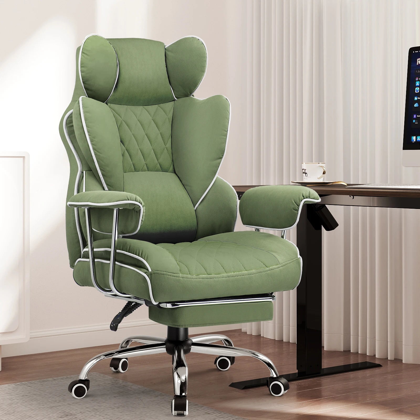 GTPLAYER Gaming Chair, Executive Office Desk Chair Ergonomic Computer Chair with Footrest Heavy Duty High Back Lumbar Support