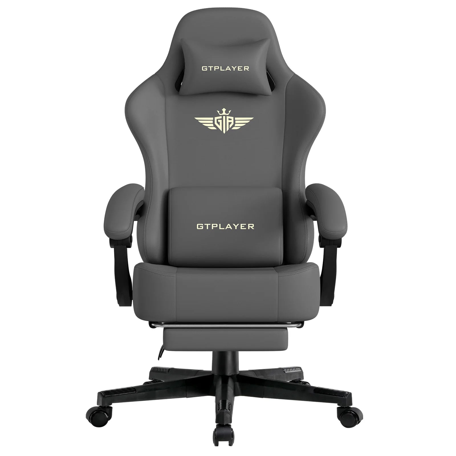 GTPLAYER Fabric Gaming Chair, Ergonomic Computer Chair with Footrest and Lumbar Support Height Adjustable Home Office Chair