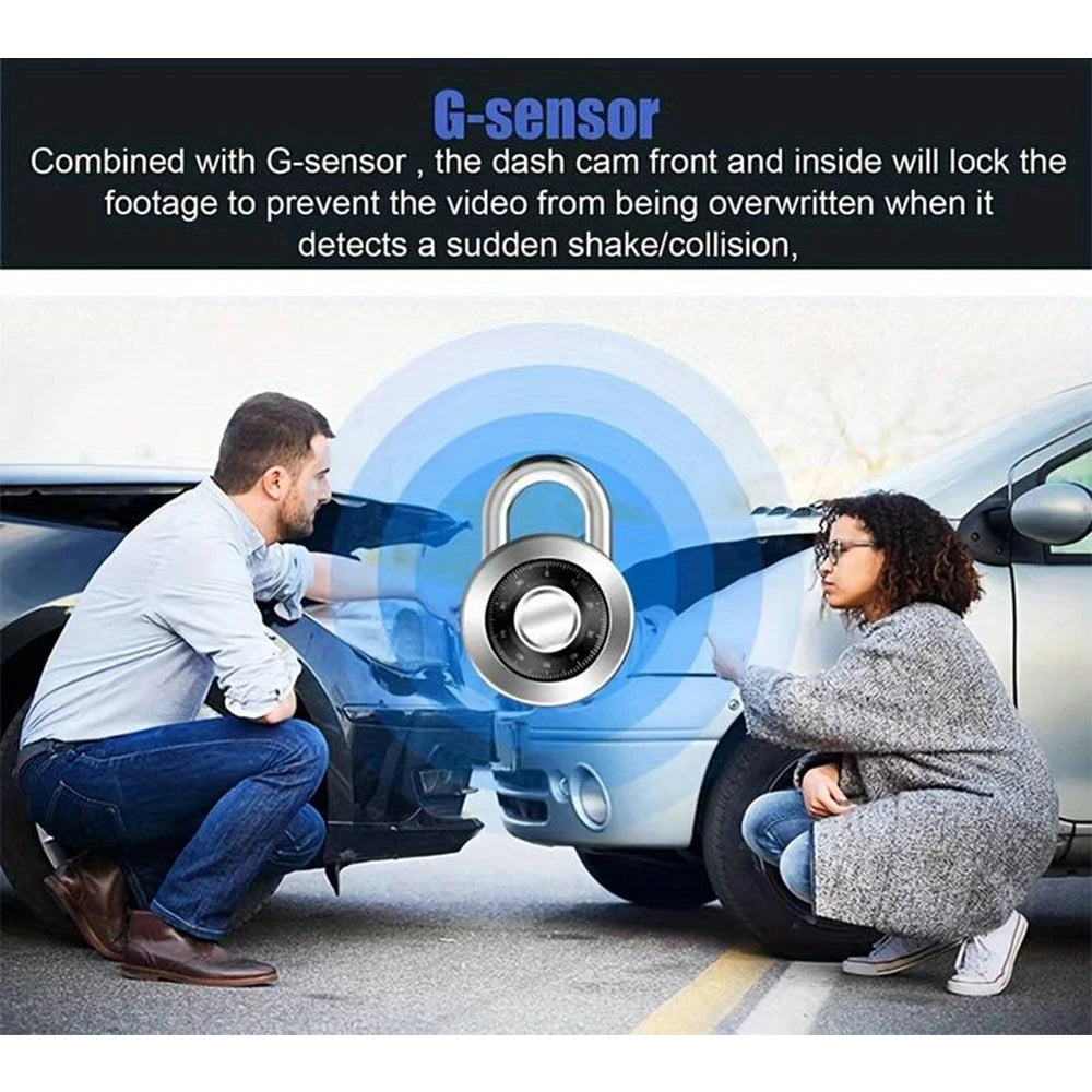 3 Camra Dash Cam for Cars Camera 1080P Car Dvr Vehicle Recorder Video Recorder Front and Rear Camera W/ IR Night Vision Dashcam