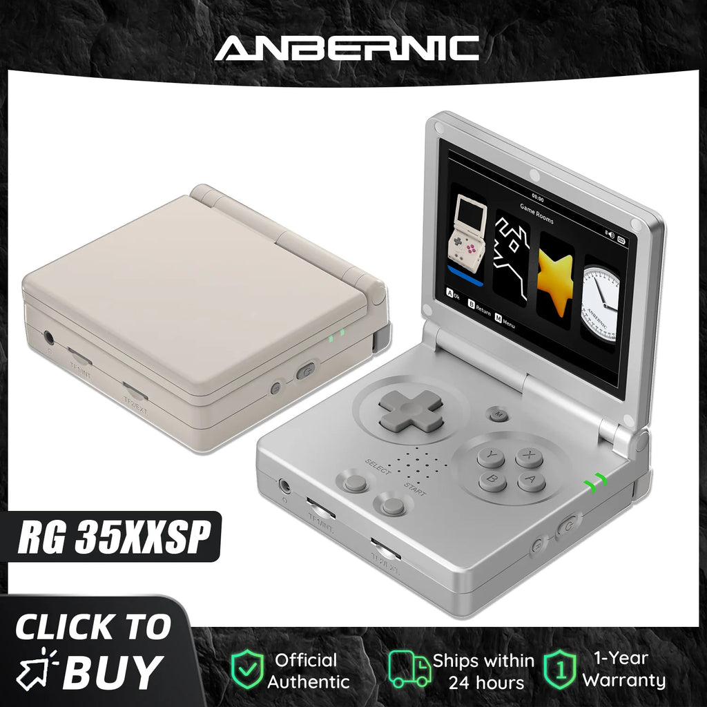 Anbernic RG35XXSP 3.5'' IPS Screen Flip Handheld Console Linux System HDMI-compatible TV Output  64G 5500 Games Pre-installed