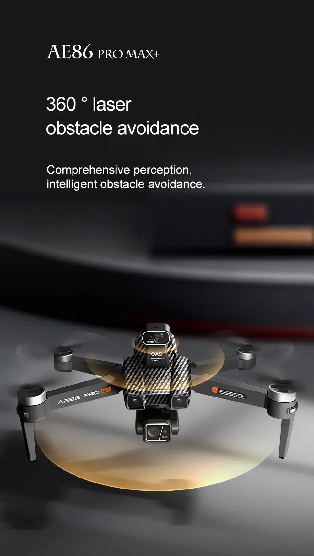 AE86 PRO MAX Professional Drone 10KM 3-Axis Gimbal RC Quadcopter 8K FPV Dual Camera GPS Obstacle Avoidance Drone with LED Screen