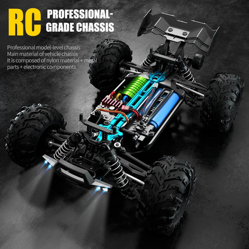 70KM/H High Speed RC Car 1/16 4x4 Remote Control Brushless Vehicle 2.4G 4WD Electric Off-Road Drift Crawler Toys for Children