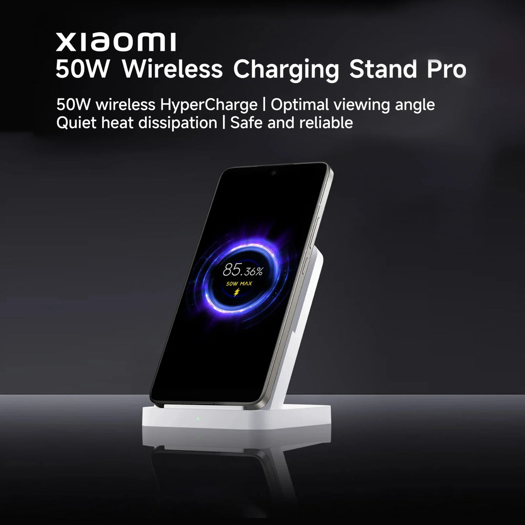 Xiaomi 50W Wireless Charging Stand Pro High-efficiency Fast Charging Highly Compatible Quiet Heat Dissipation Safe and Reliable