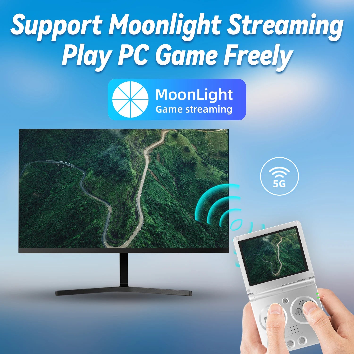 Anbernic RG35XXSP 3.5'' IPS Screen Flip Handheld Console Linux System HDMI-compatible TV Output  64G 5500 Games Pre-installed
