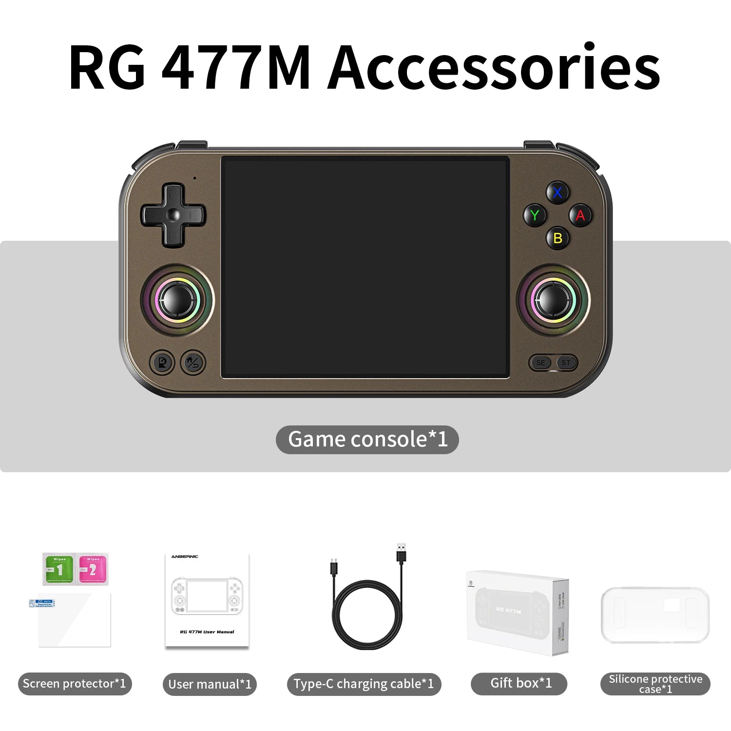 Anbernic RG477M Retro Handheld Game Console 4.7-inch LTPS 64 Bit Game Player Dimensity 8300 Online Multiplayer Streaming RG 477M