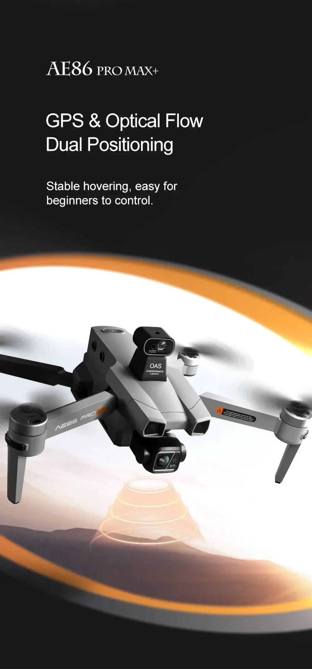 AE86 PRO MAX Professional Drone 10KM 3-Axis Gimbal RC Quadcopter 8K FPV Dual Camera GPS Obstacle Avoidance Drone with LED Screen