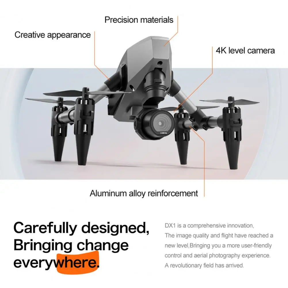 Remote Control Drone with 4K Dual Cameras Obstacle Avoidance Optical Flow Positioning Headless Kids Adults Beginner Foldable 2.4