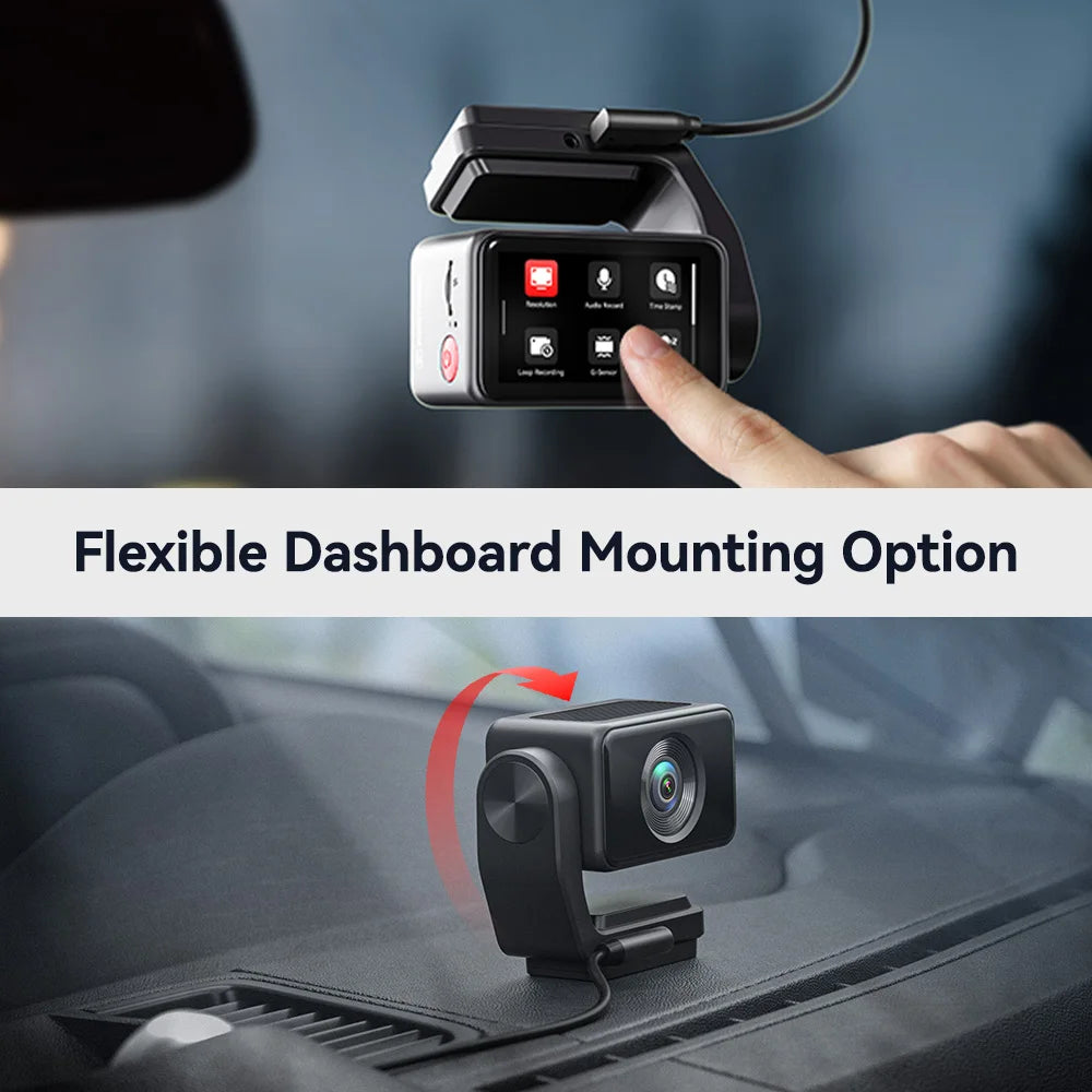 REDTIGER A4 Dash Camera Front and Rear 4k Dash Cam Drive Recorder for WiFi GPS Car Dvr for 24H Parking Mode Black Box for Car