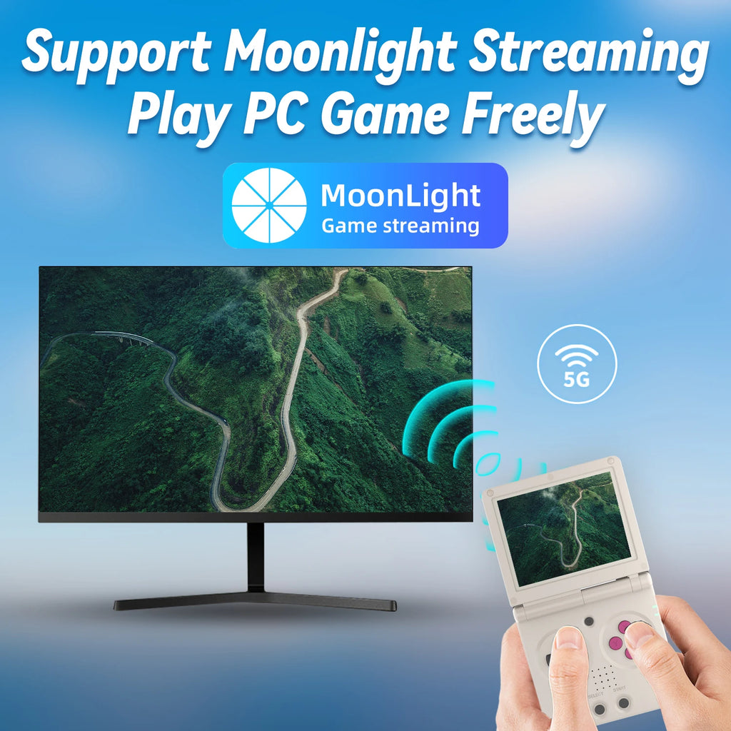 Anbernic RG35XXSP 3.5'' IPS Screen Flip Handheld Console Linux System HDMI-compatible TV Output  64G 5500 Games Pre-installed