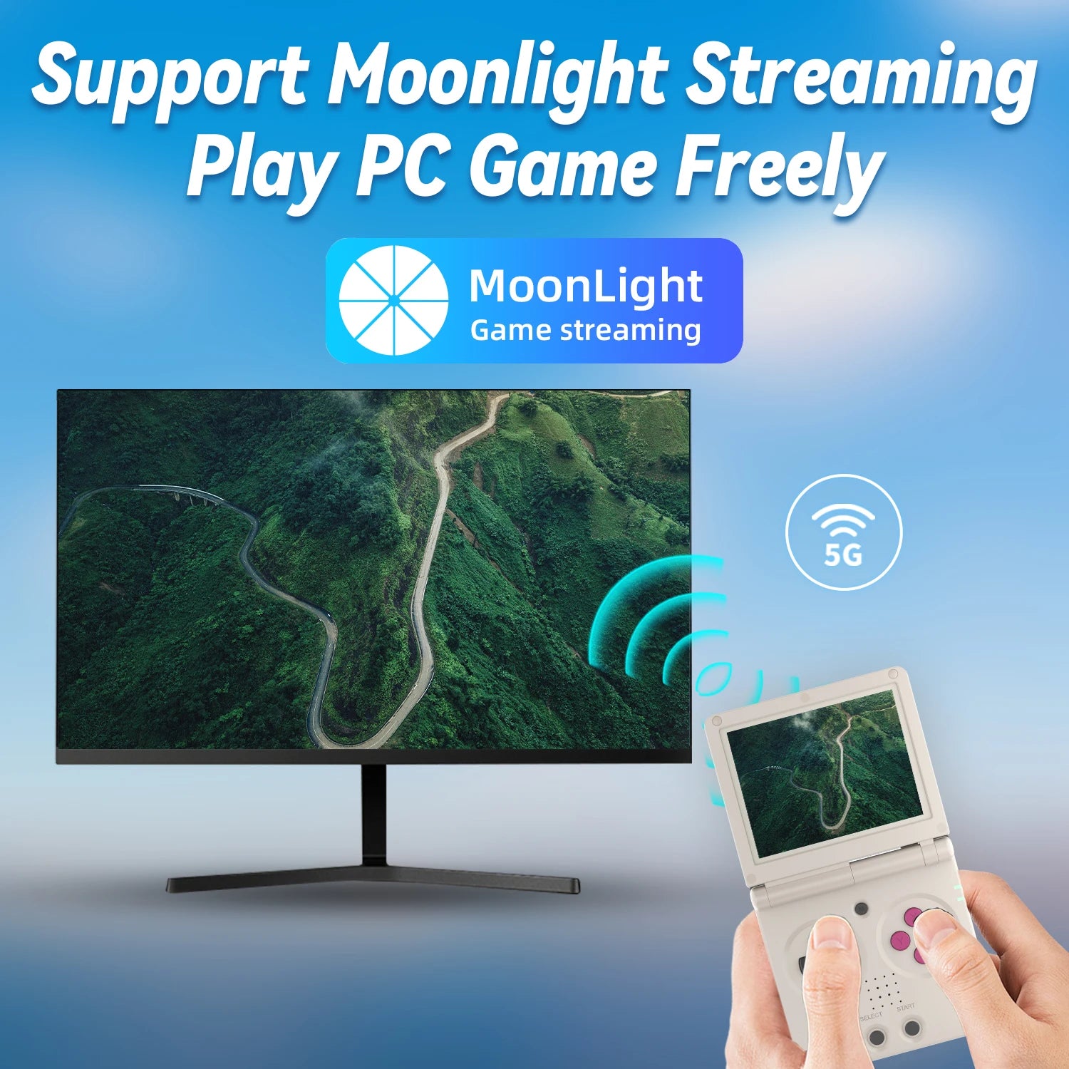 Anbernic RG35XXSP 3.5'' IPS Screen Flip Handheld Console Linux System HDMI-compatible TV Output  64G 5500 Games Pre-installed