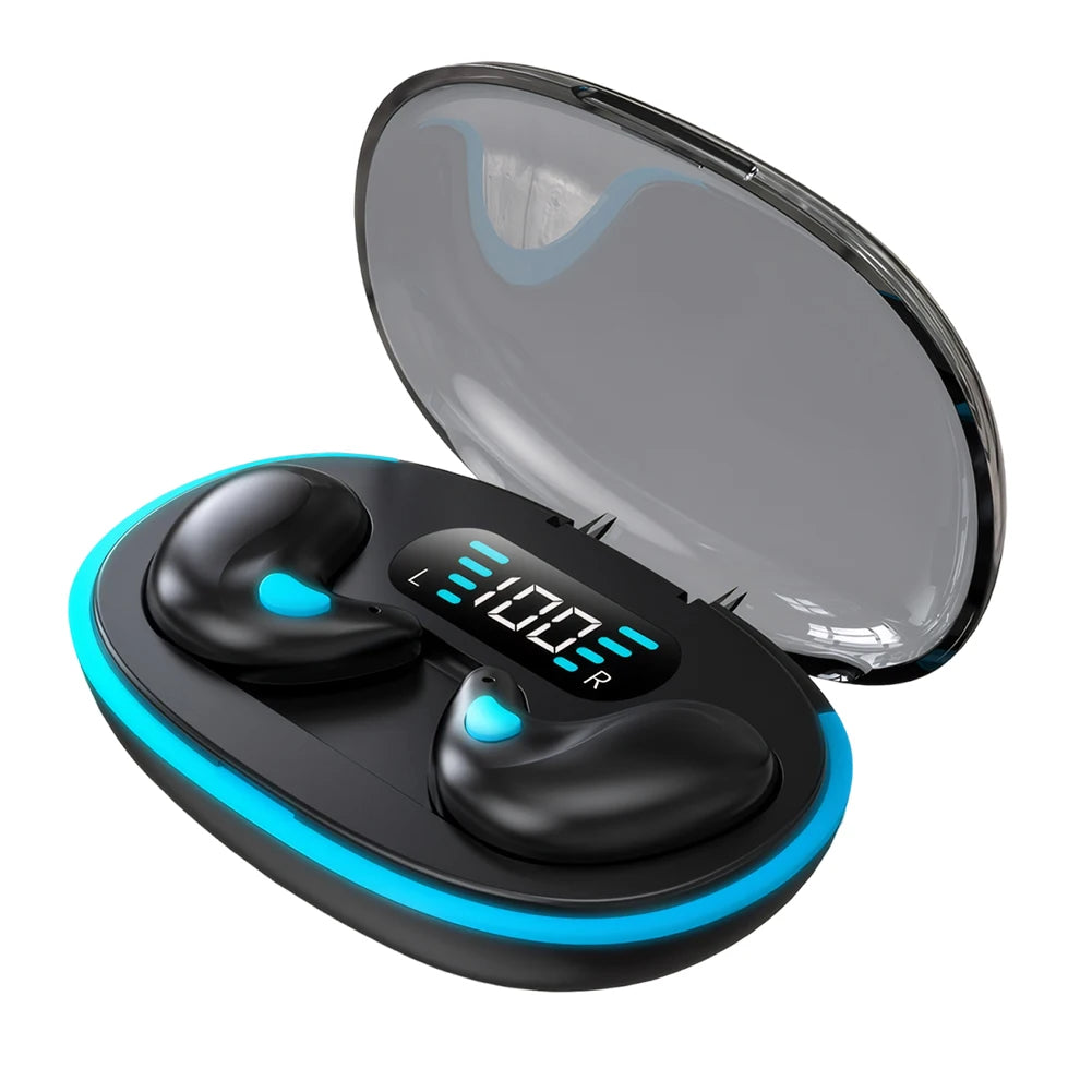 BT 5.3 Stereo Headphones Touch Control Sense-Free Micro Sleep Earbuds Open Ear Headsets for Running Fitness Learning Accessories