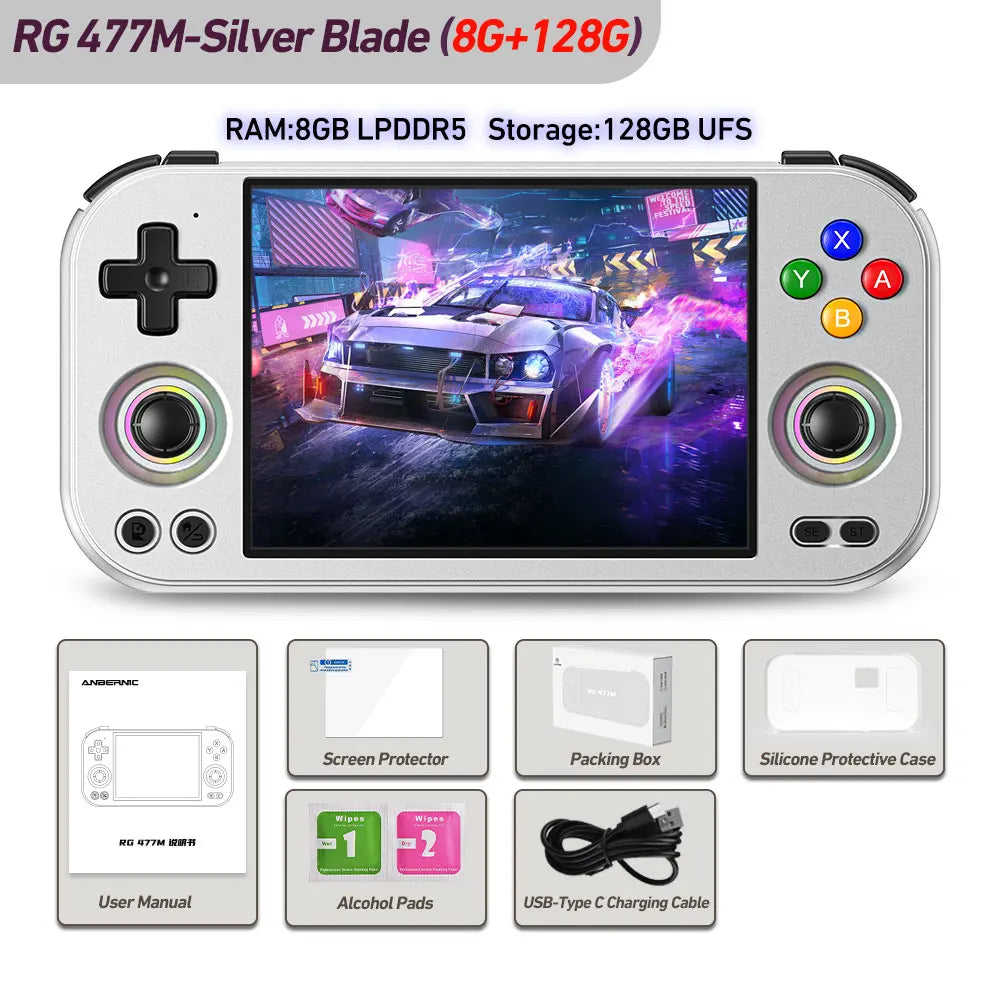Anbernic RG477M Retro Handheld Game Console 4.7-inch LTPS 64 Bit Game Player Dimensity 8300 Online Multiplayer Streaming RG 477M