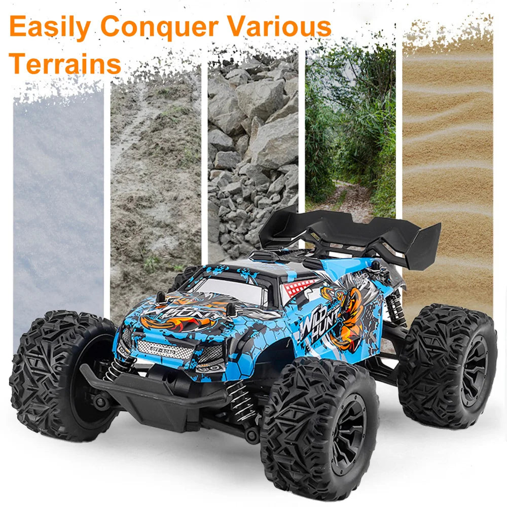 RC Off-road Car Toy 2.4G High Speed Remote Control 1:14  Bigfoot Climbing Model Car Shock Absorber With led light