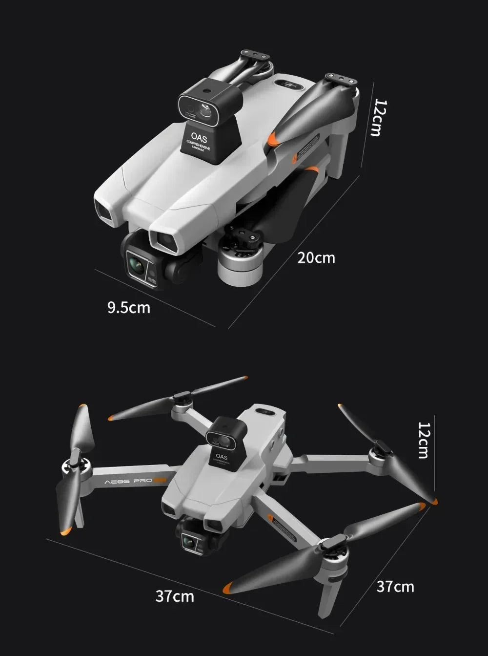 AE86 PRO MAX Professional Drone 10KM 3-Axis Gimbal RC Quadcopter 8K FPV Dual Camera GPS Obstacle Avoidance Drone with LED Screen