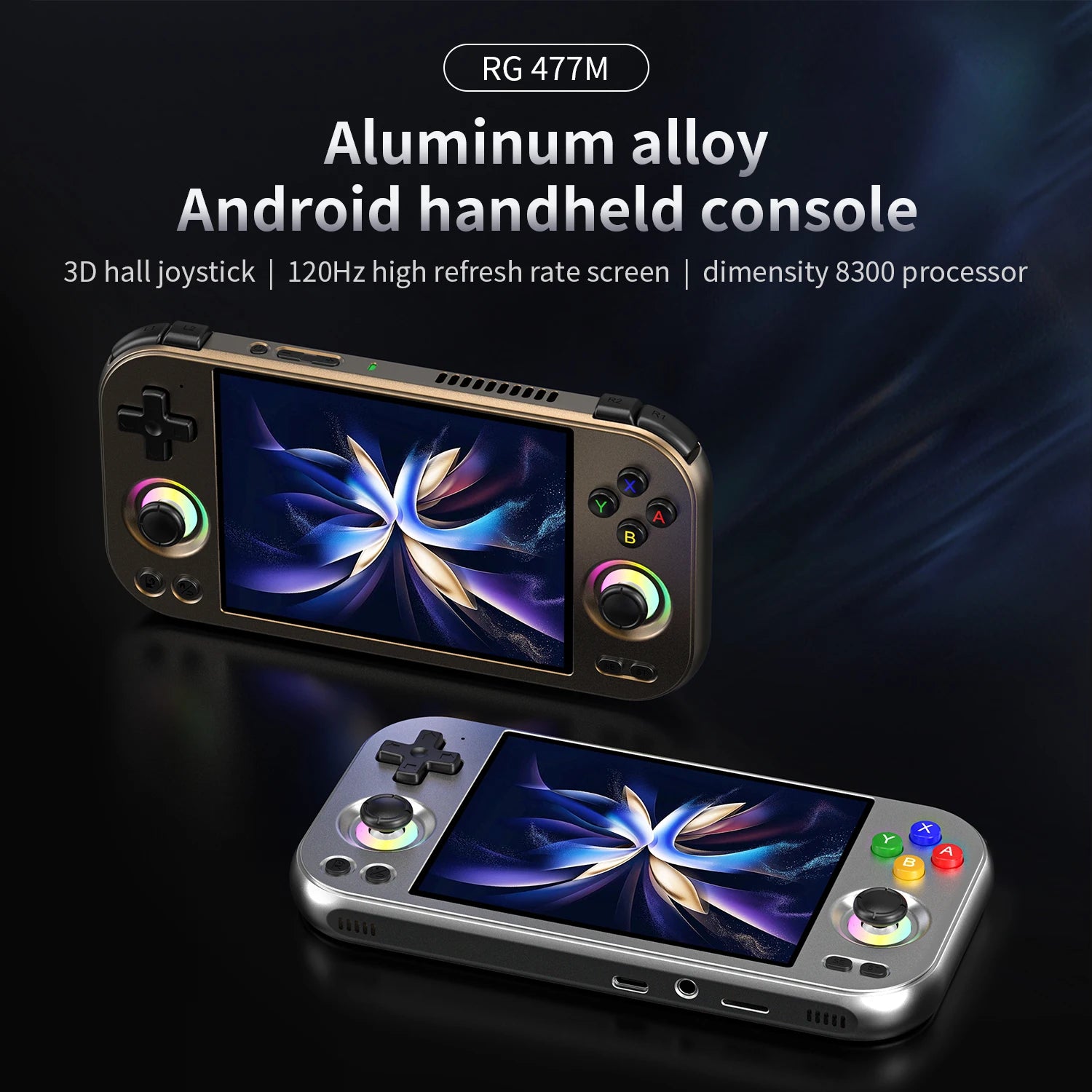 Anbernic RG477M Retro Handheld Game Console 4.7-inch LTPS 64 Bit Game Player Dimensity 8300 Online Multiplayer Streaming RG 477M