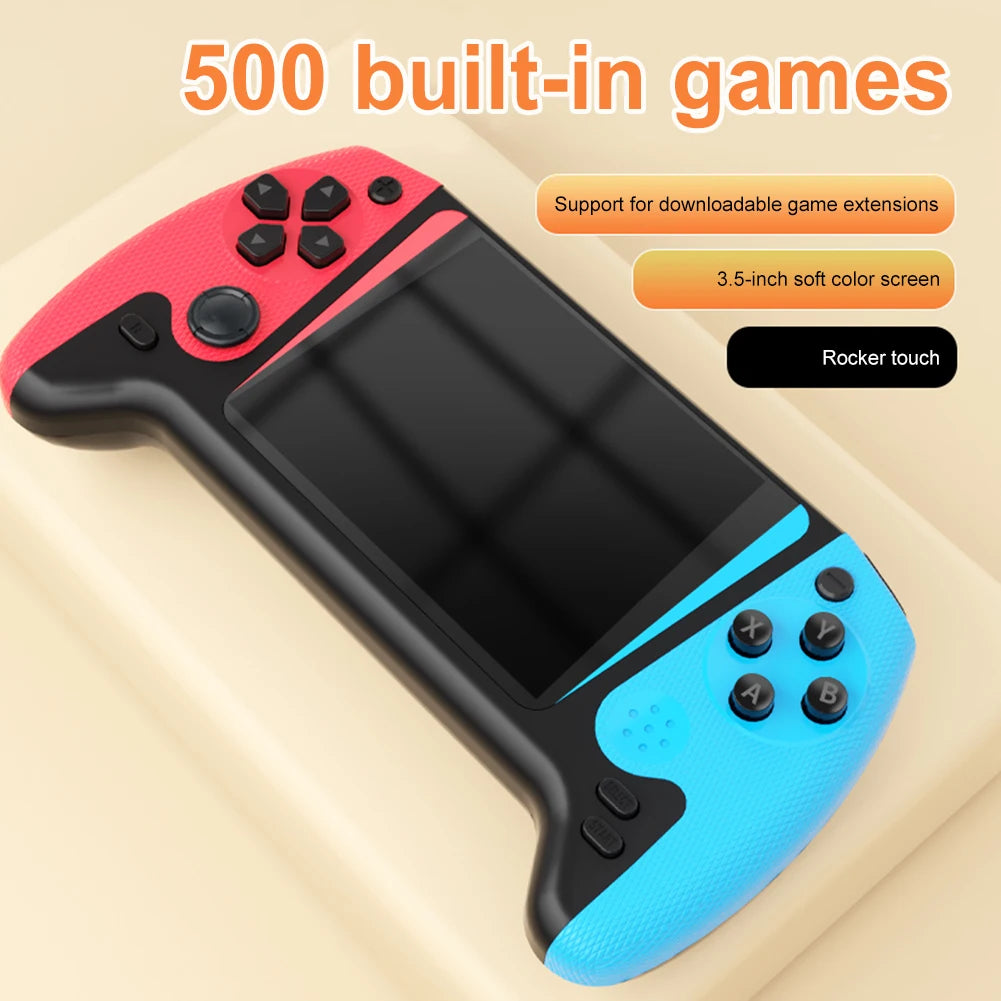 Built-in 500 Games Retro Handheld Game Console 3.5inch LCD Screen Portable Game Console Nostalgic Game Console for Single Player