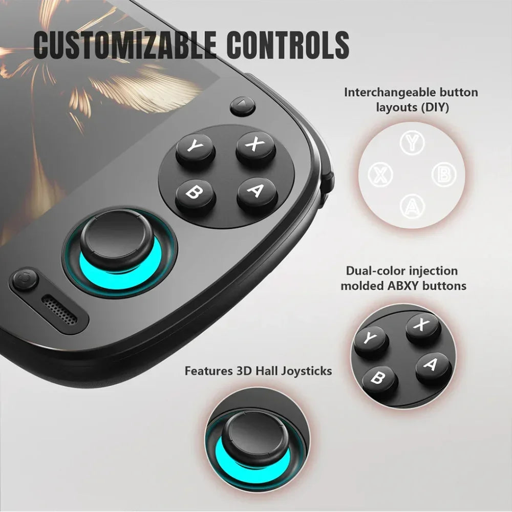 Retroid Pocket 5 Retro Handheld Game Console Video Game Consoles RP5 SD865 8+128G Android13 5.5 Inch OLED HD Screen 512G PSP PS2