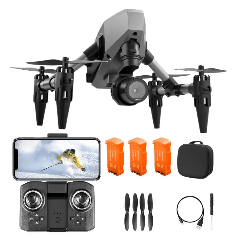 Remote Control Drone with 4K Dual Cameras Obstacle Avoidance Optical Flow Positioning Headless Kids Adults Beginner Foldable 2.4