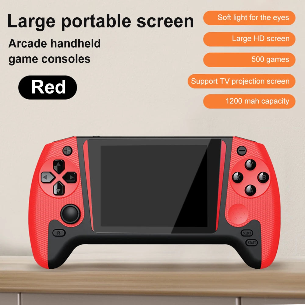 Built-in 500 Games Retro Handheld Game Console 3.5inch LCD Screen Portable Game Console Nostalgic Game Console for Single Player