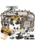 JOYFY Military Base Toys Set Including Army Vehicles Army Men Action Figures and Weapon Gear for Boys Birthday Chirstmas Gift