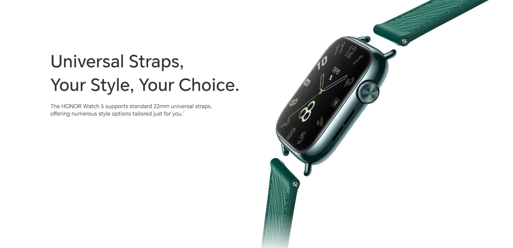 HONOR Watch 5, Smartwatch, 15 Days of Battery Life,1.85-inch AMOLED Screen, 5ATM and IP68, GPS,BT5.2, Android and iOS