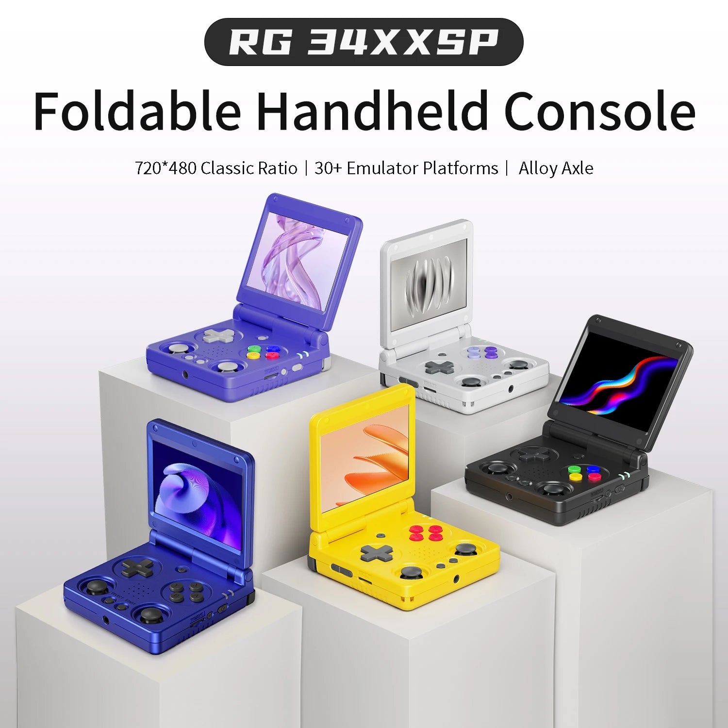 Anbernic RG34XXSP 3.4-Inch IPS Linux 64-bit Game Console H700 quad-core 1GB Retro Game Player HD-Connect To TV RG 34XXSP 3300mAH