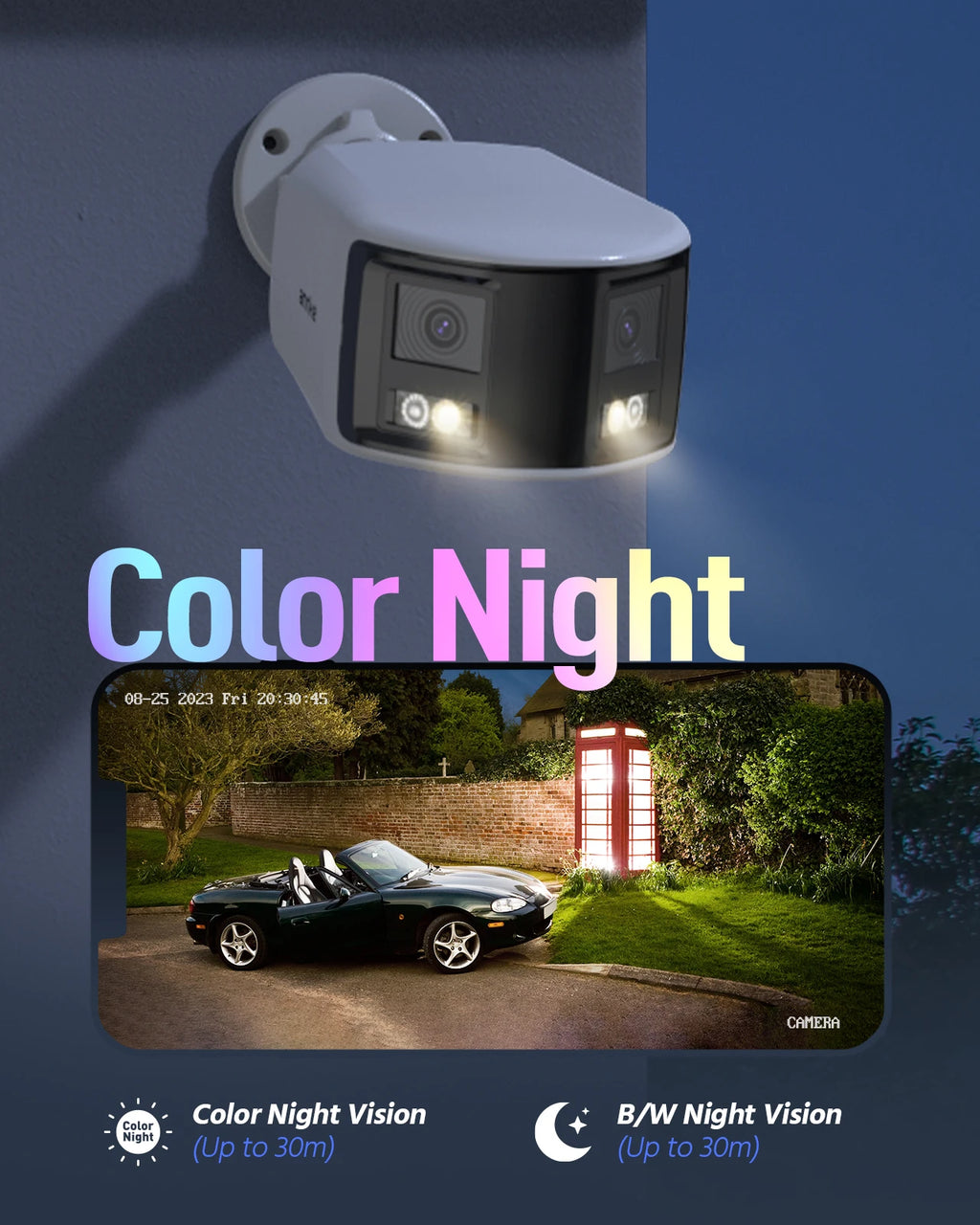 ANNKE 4K 8MP POE Surveillance Camera Dual Lens outdoor poe camera 1/2/4PCS Color Night Vision CCTV Video Security Camera For NVR