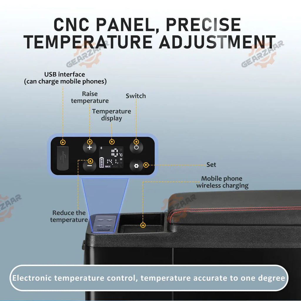 8L Armrest Freezer Cooler Mini Fridge 12/24 V With Compressor For Car MPV