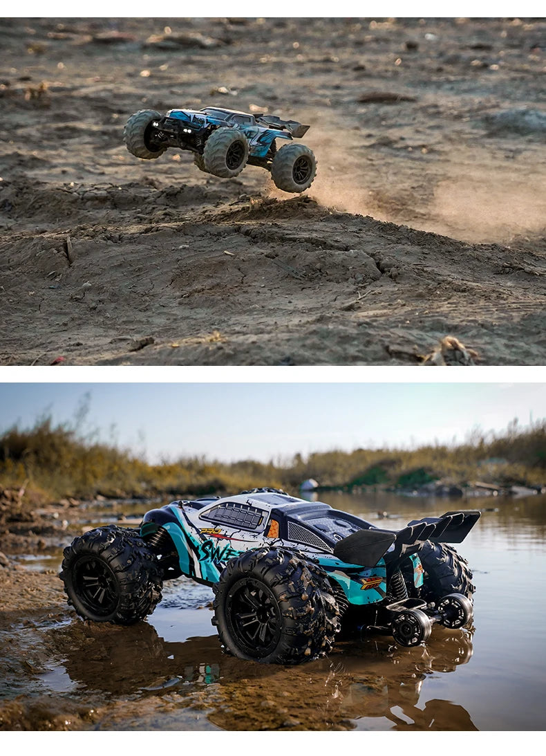 70KM/H High Speed RC Car 1/16 4x4 Remote Control Brushless Vehicle 2.4G 4WD Electric Off-Road Drift Crawler Toys for Children