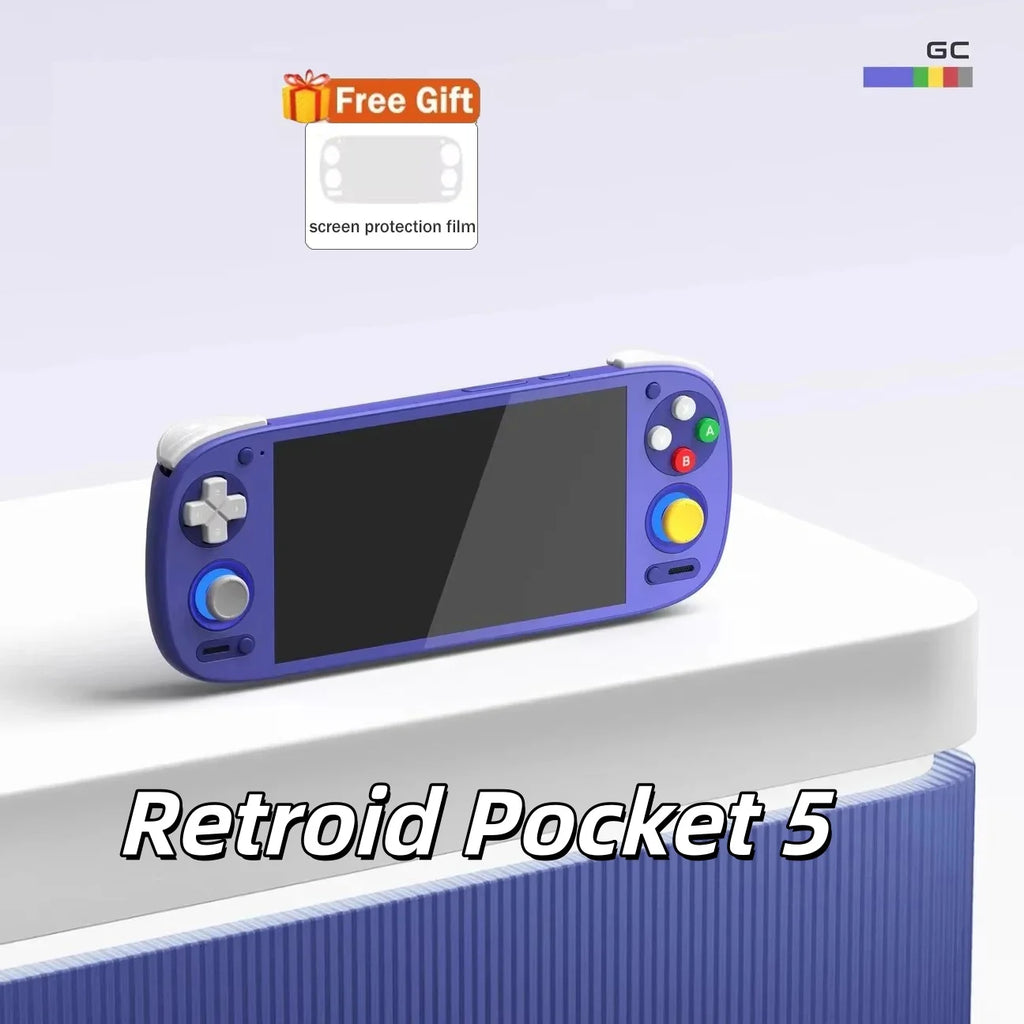 Retroid Pocket 5 Retro Handheld Game Console Video Game Consoles RP5 SD865 8+128G Android13 5.5 Inch OLED HD Screen 512G PSP PS2