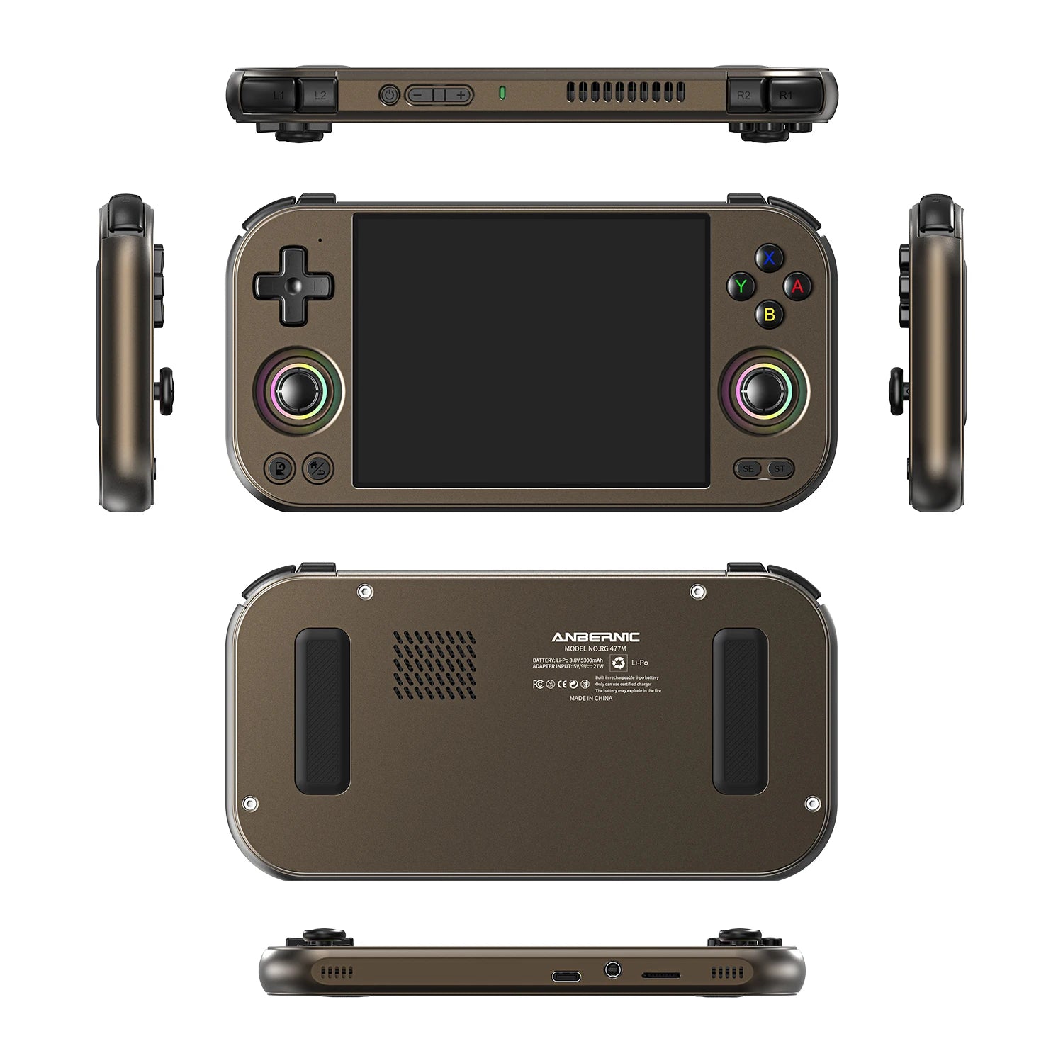Anbernic RG477M Retro Handheld Game Console 4.7-inch LTPS 64 Bit Game Player Dimensity 8300 Online Multiplayer Streaming RG 477M
