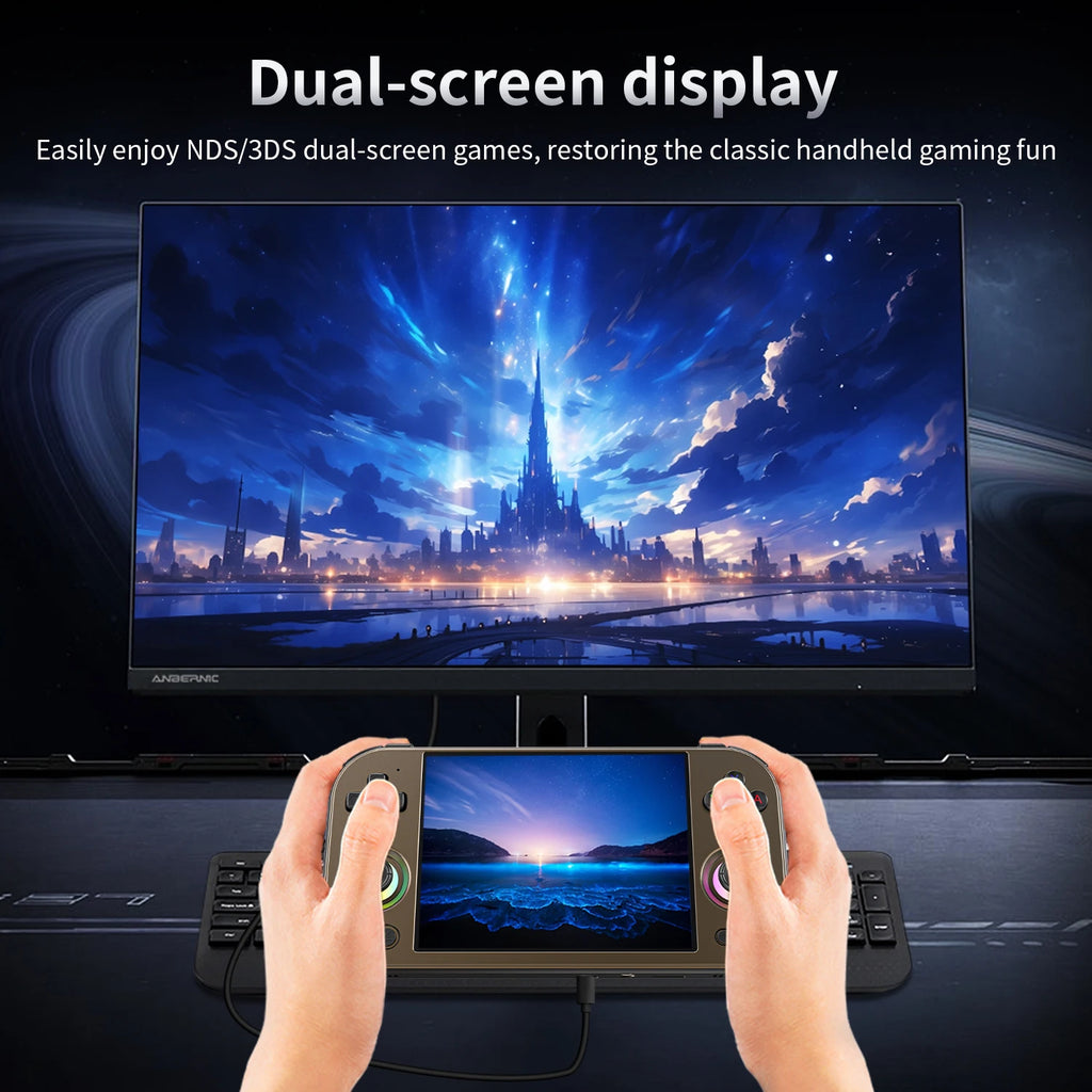 Anbernic RG477M Retro Handheld Game Console 4.7-inch LTPS 64 Bit Game Player Dimensity 8300 Online Multiplayer Streaming RG 477M