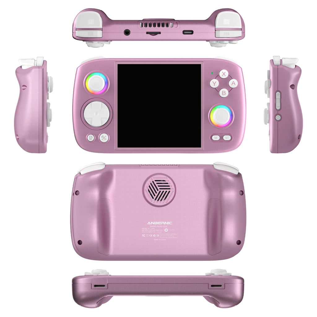 ANBERNIC RG Cube Retro Handheld Game Console 64bit Android 13 Unisoc T820 3.95 Inch IPS Screen Hall Joystick RGB lighting effect