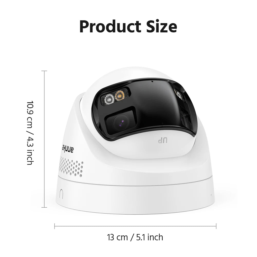 ANNKE 4K 8MP POE Surveillance Camera Dual Lens outdoor poe camera 1/2/4PCS Color Night Vision CCTV Video Security Camera For NVR