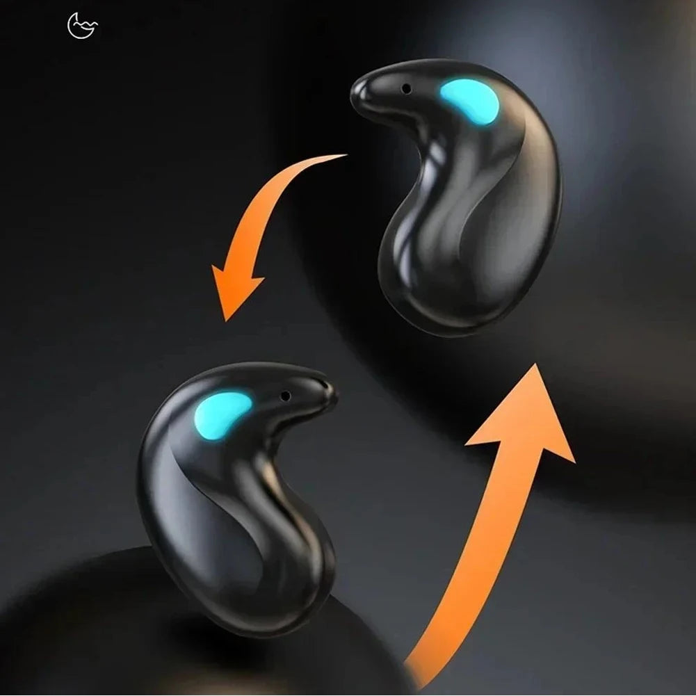 BT 5.3 Stereo Headphones Touch Control Sense-Free Micro Sleep Earbuds Open Ear Headsets for Running Fitness Learning Accessories