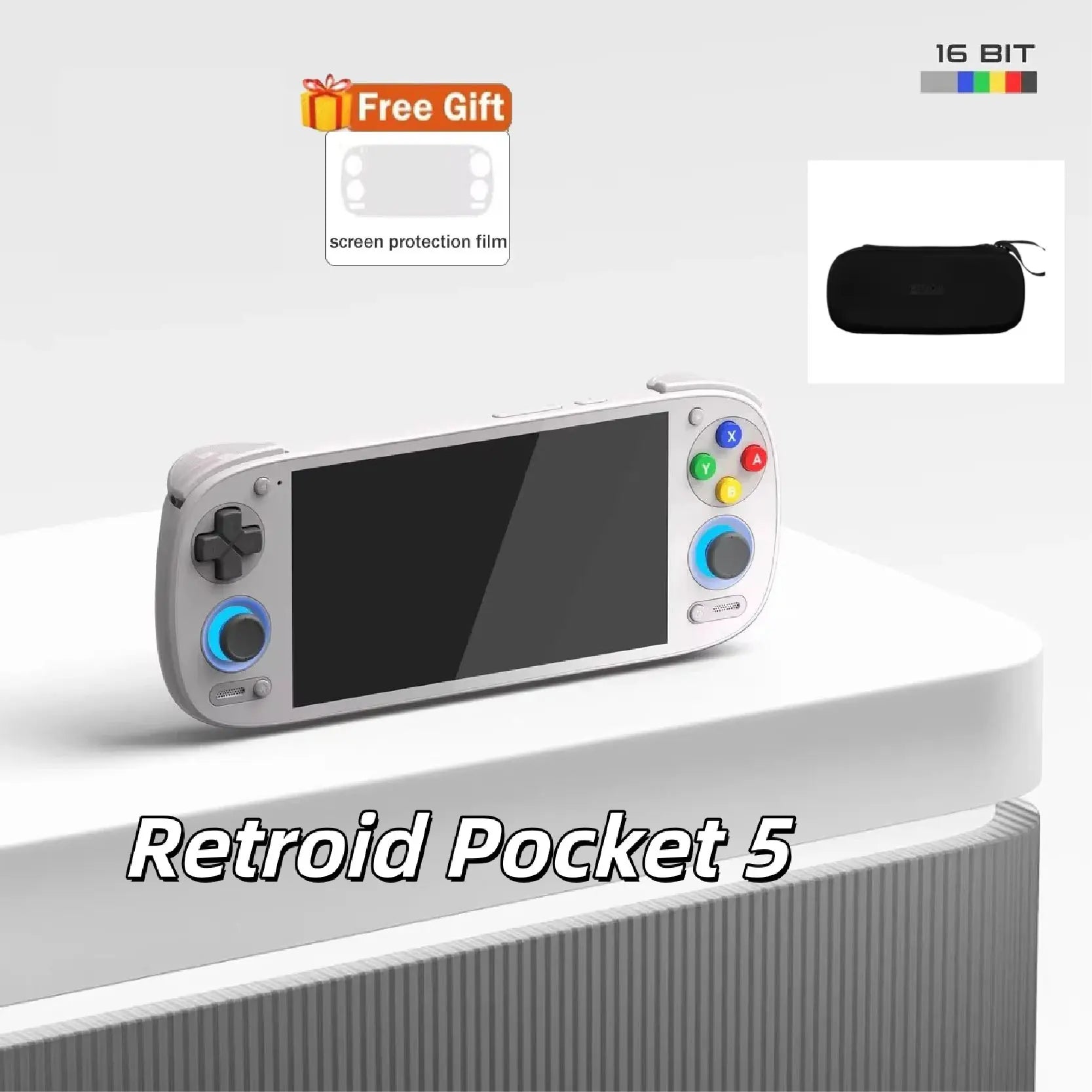 Retroid Pocket 5 Retro Handheld Game Console Video Game Consoles RP5 SD865 8+128G Android13 5.5 Inch OLED HD Screen 512G PSP PS2