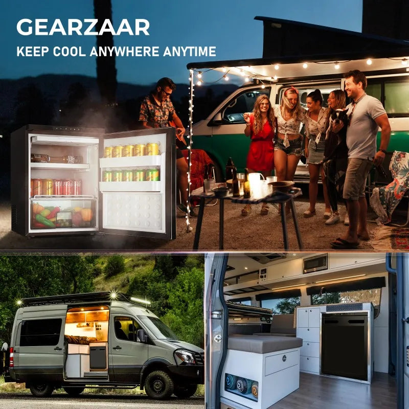 Campervan 12V Fridge 65L Low Power Cooling -20c Compressor Camping Fridge BT+APP